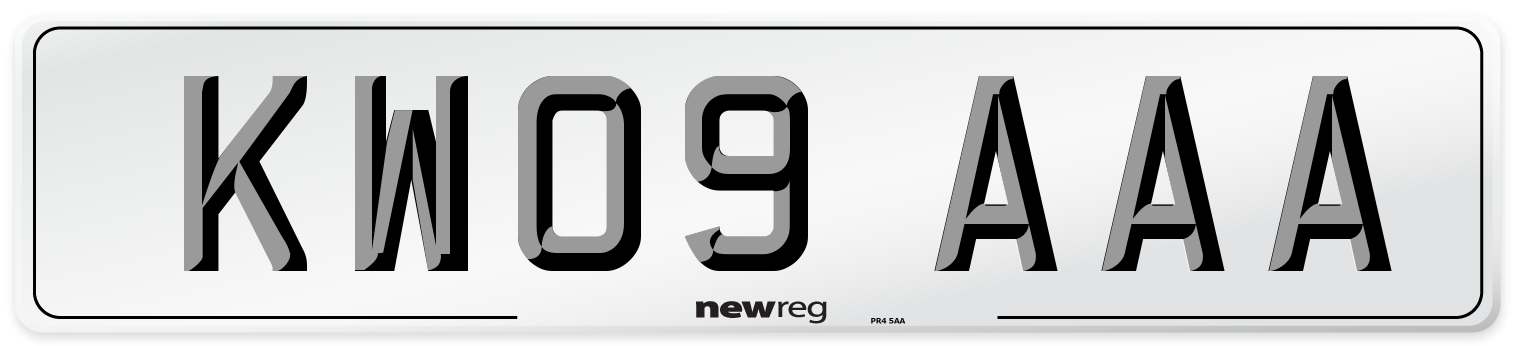 KW09 AAA Number Plate from New Reg